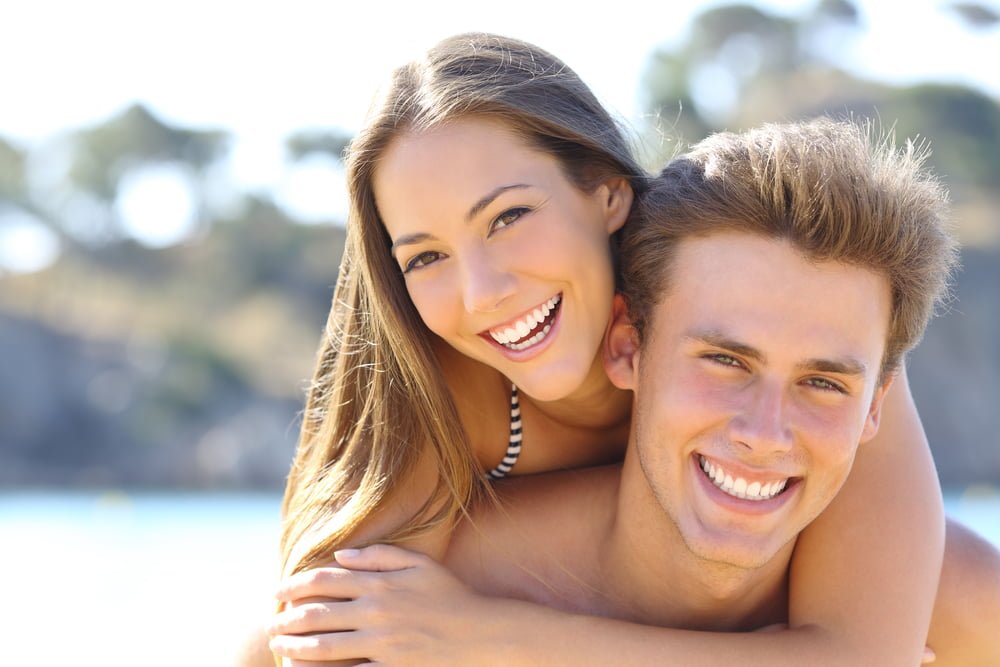 Couple posing for a photo - Teeth Straightening in Georgetown, TX